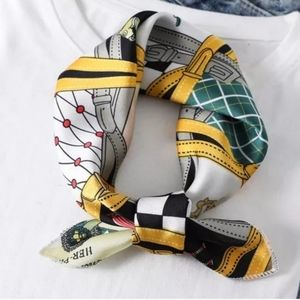Soft Silky Fun Scarf For Head Hair Bag Neck